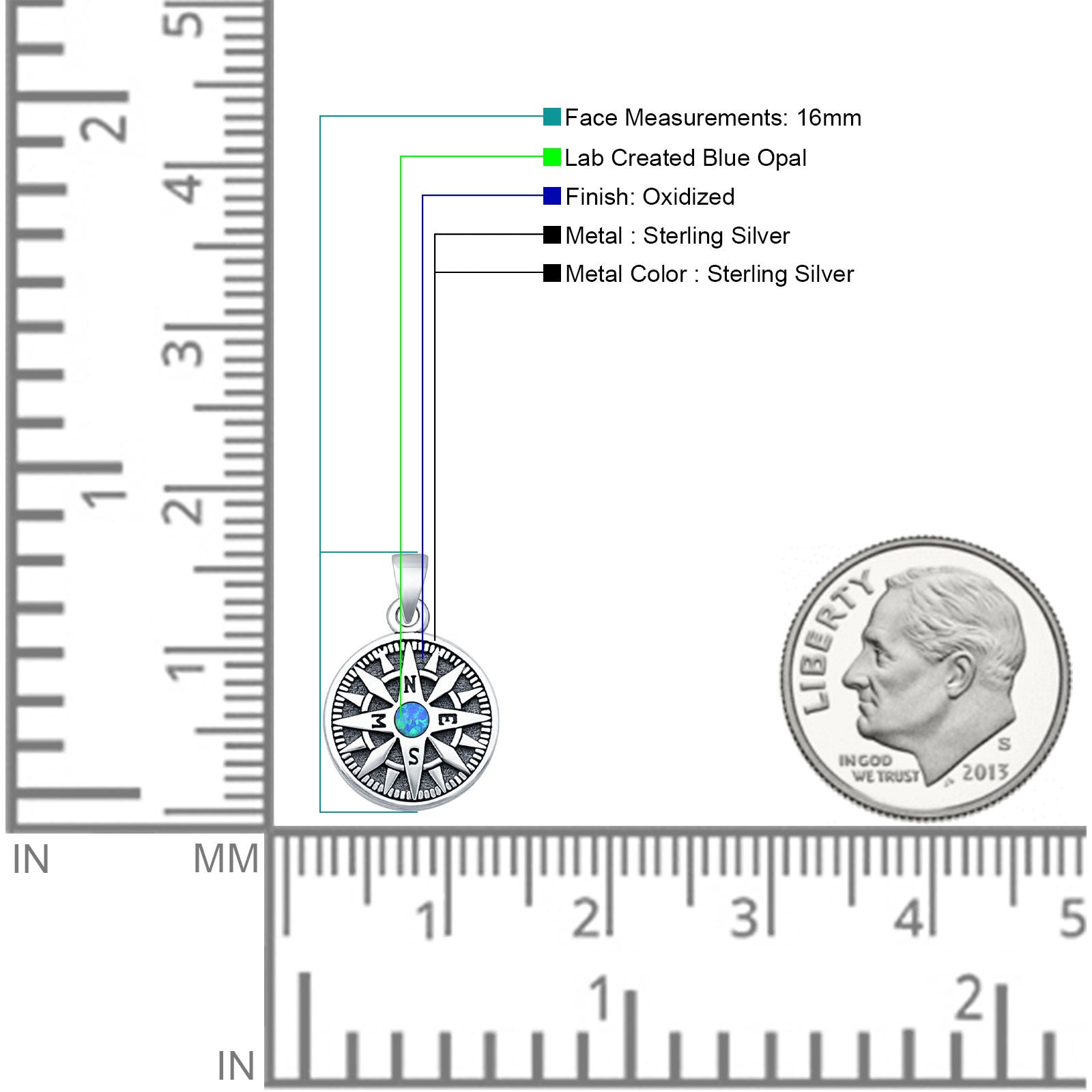 Compass Pendant Necklace