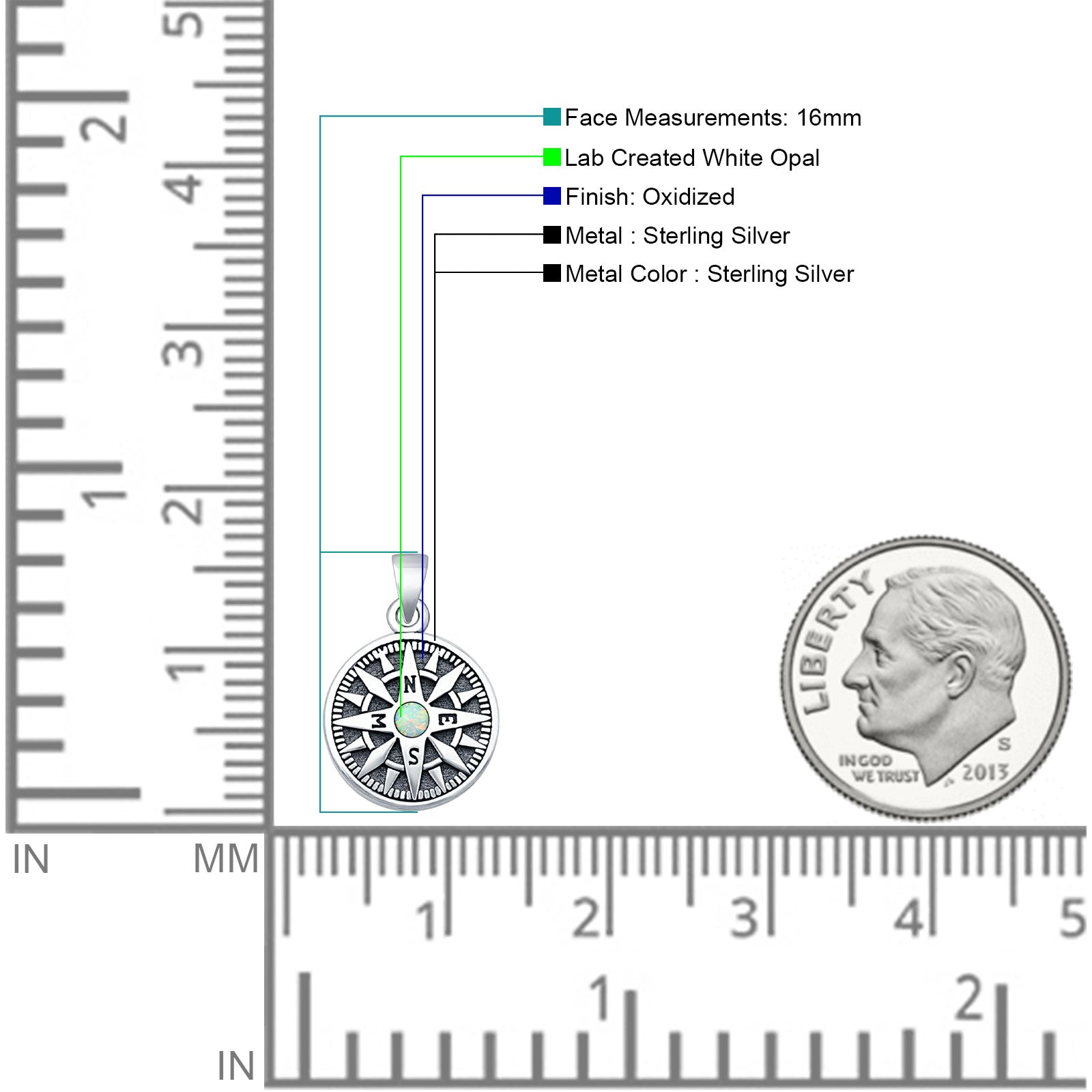 Compass Pendant Necklace