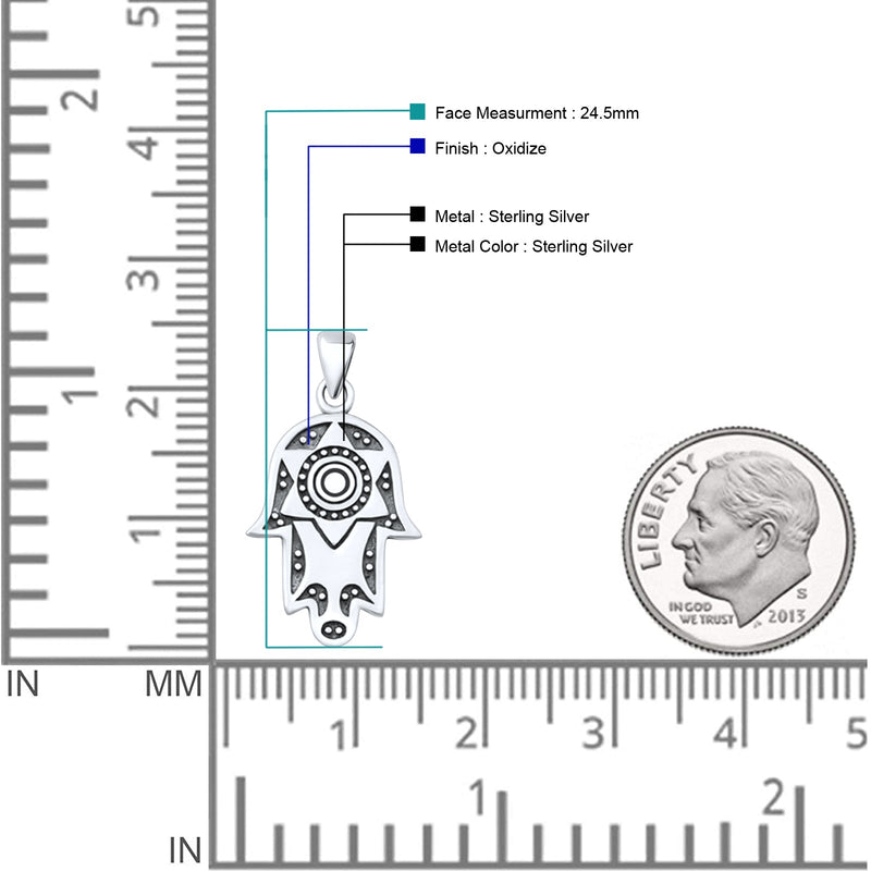 Star Hand Of Hamsa Pendant Necklace