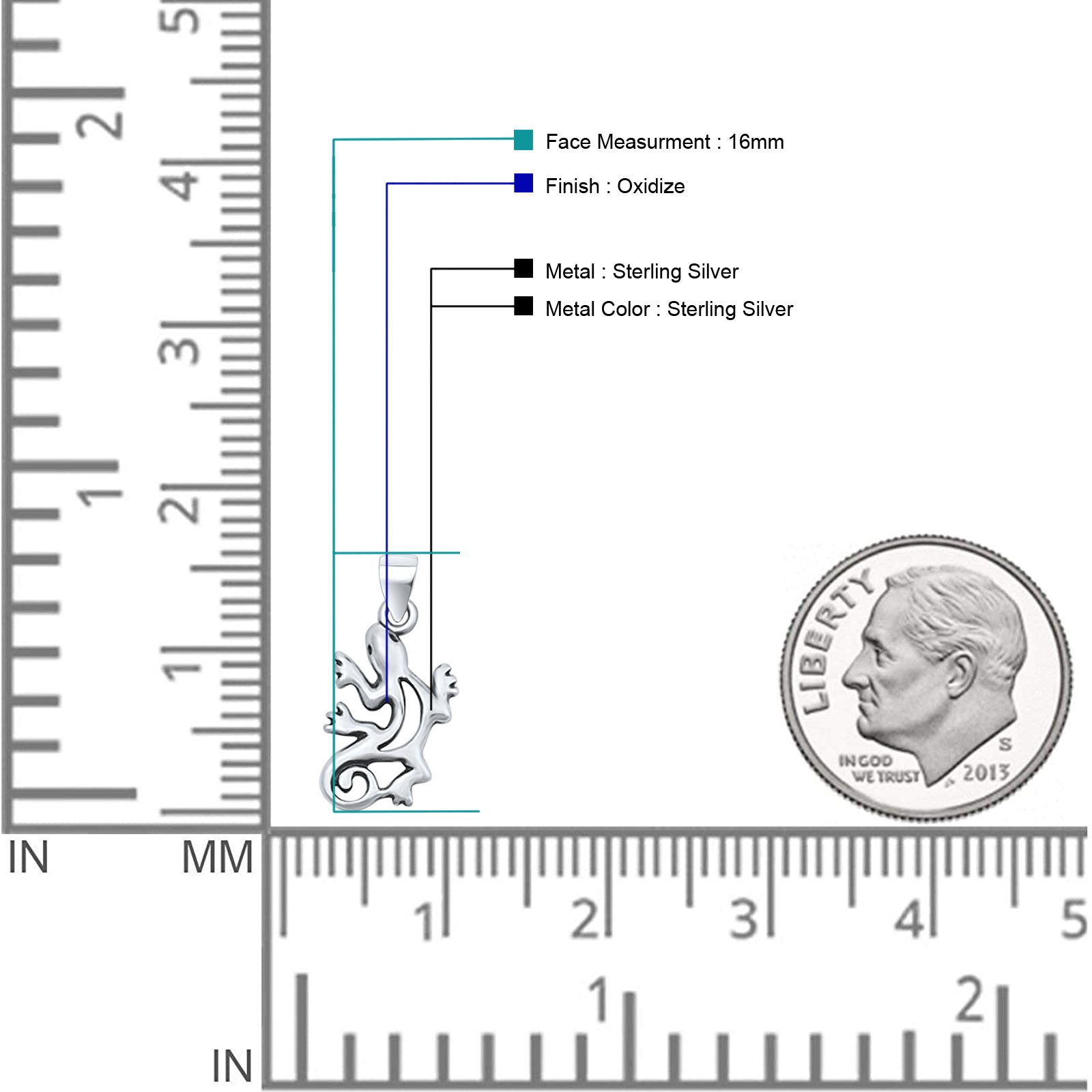 Gecko Pendant Necklace