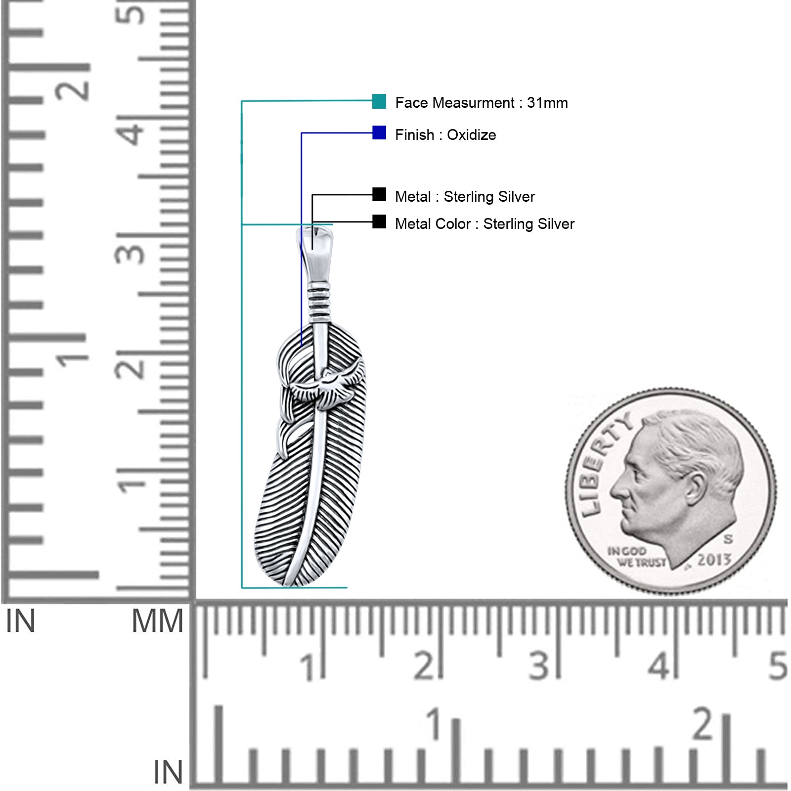 Feather & Bird Pendant Necklace