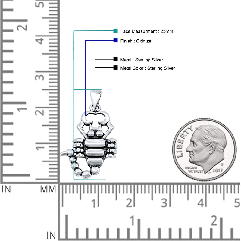 Scorpion Charm Pendant Necklace