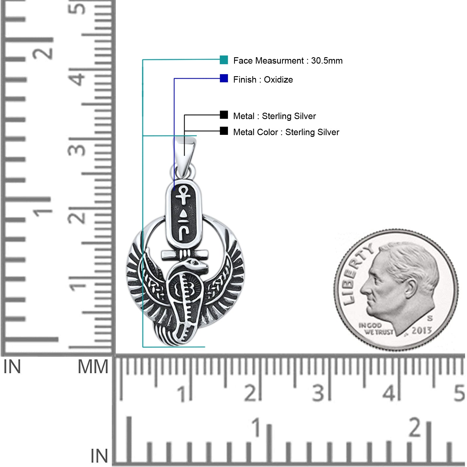 Egyptian Wadjet Pendant Necklace