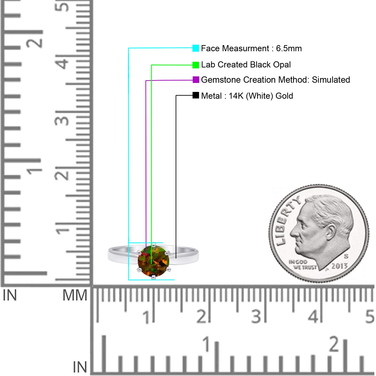 Round Solitaire Gold Ring