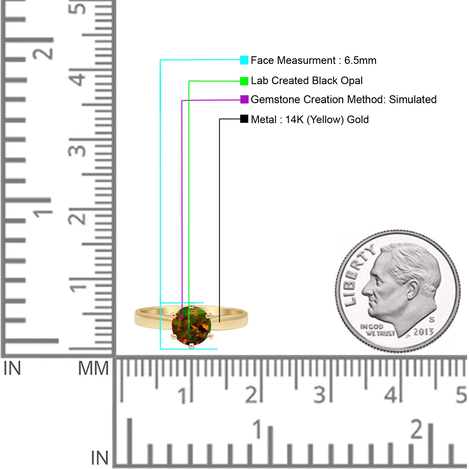 Round Solitaire Gold Ring