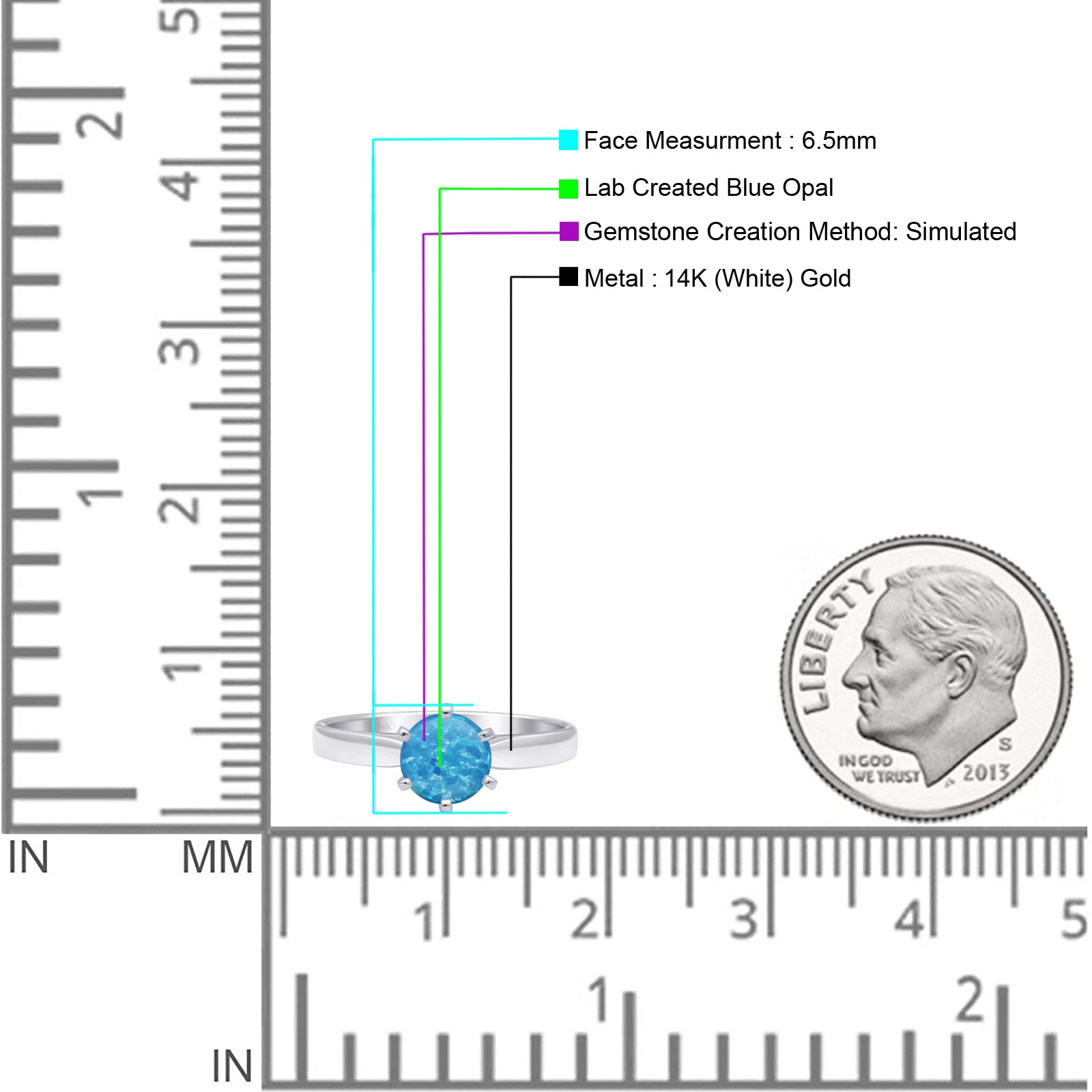 Round Solitaire Gold Ring