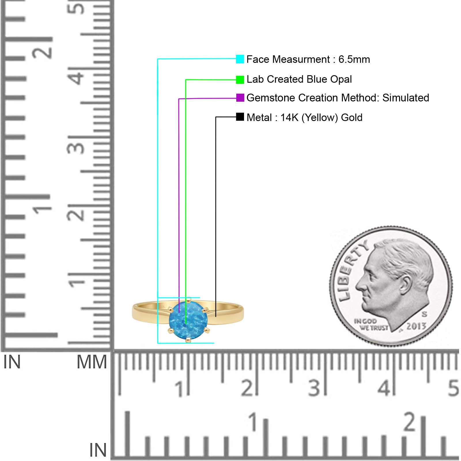 Round Solitaire Gold Ring