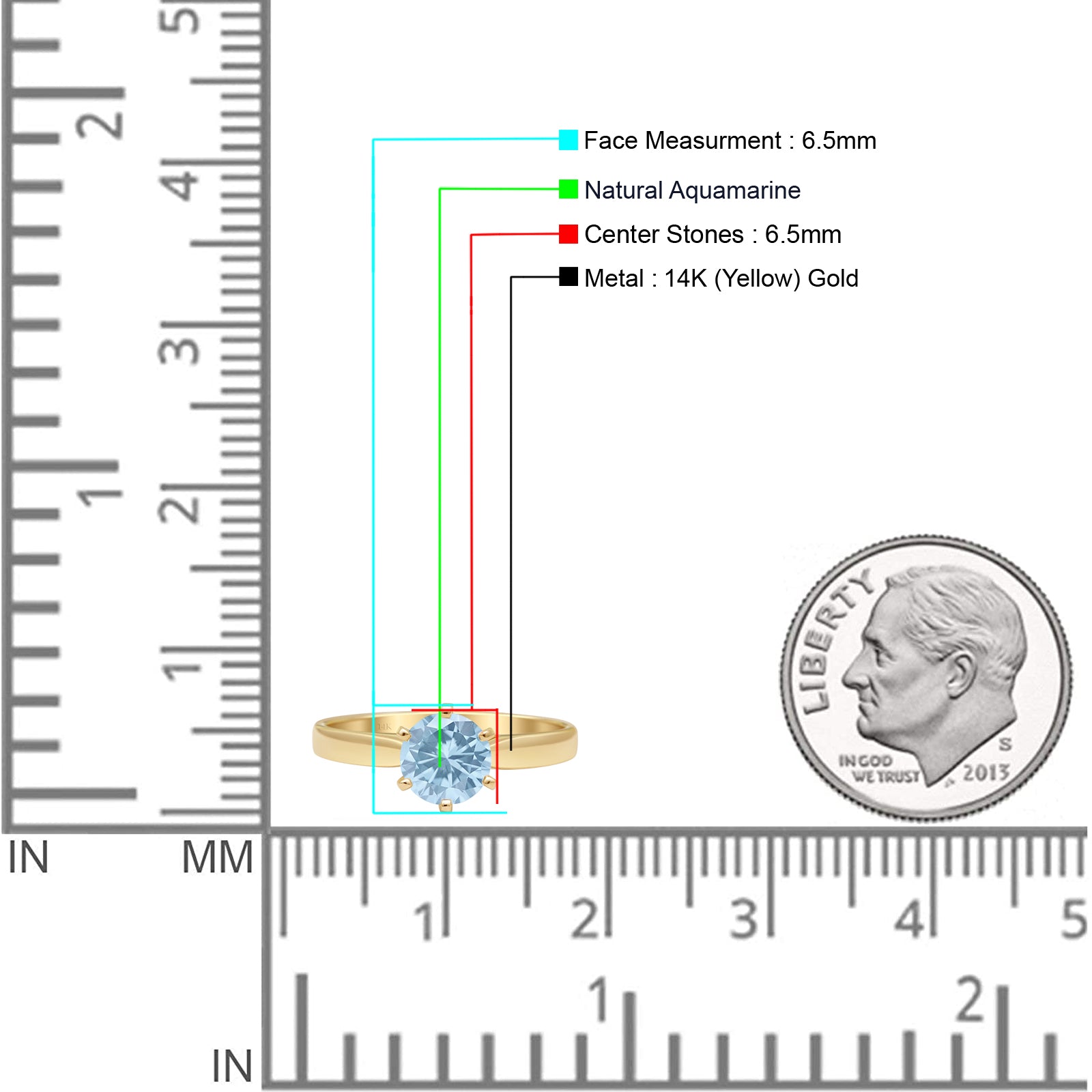 Round Solitaire Gold Ring