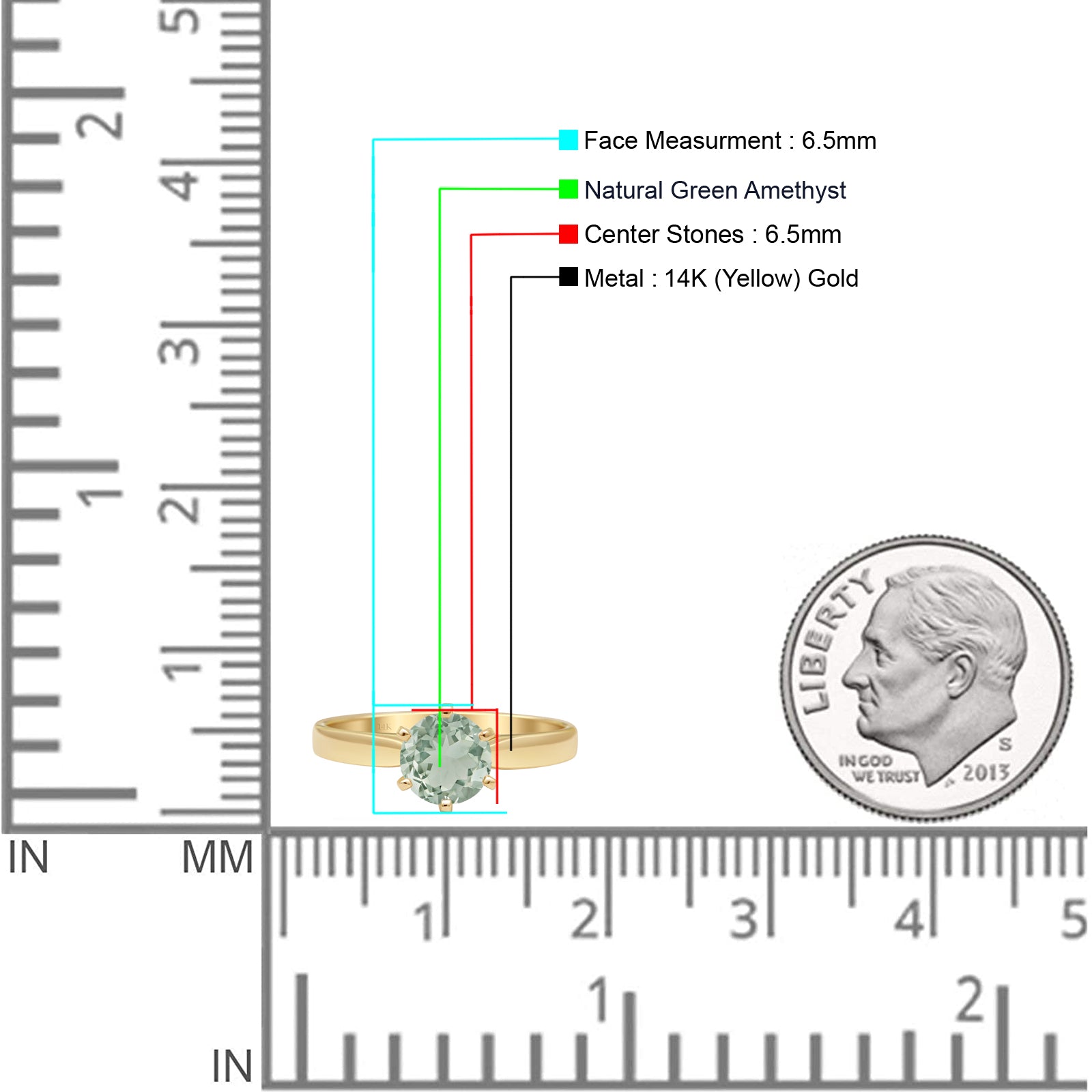 Round Solitaire Gold Ring