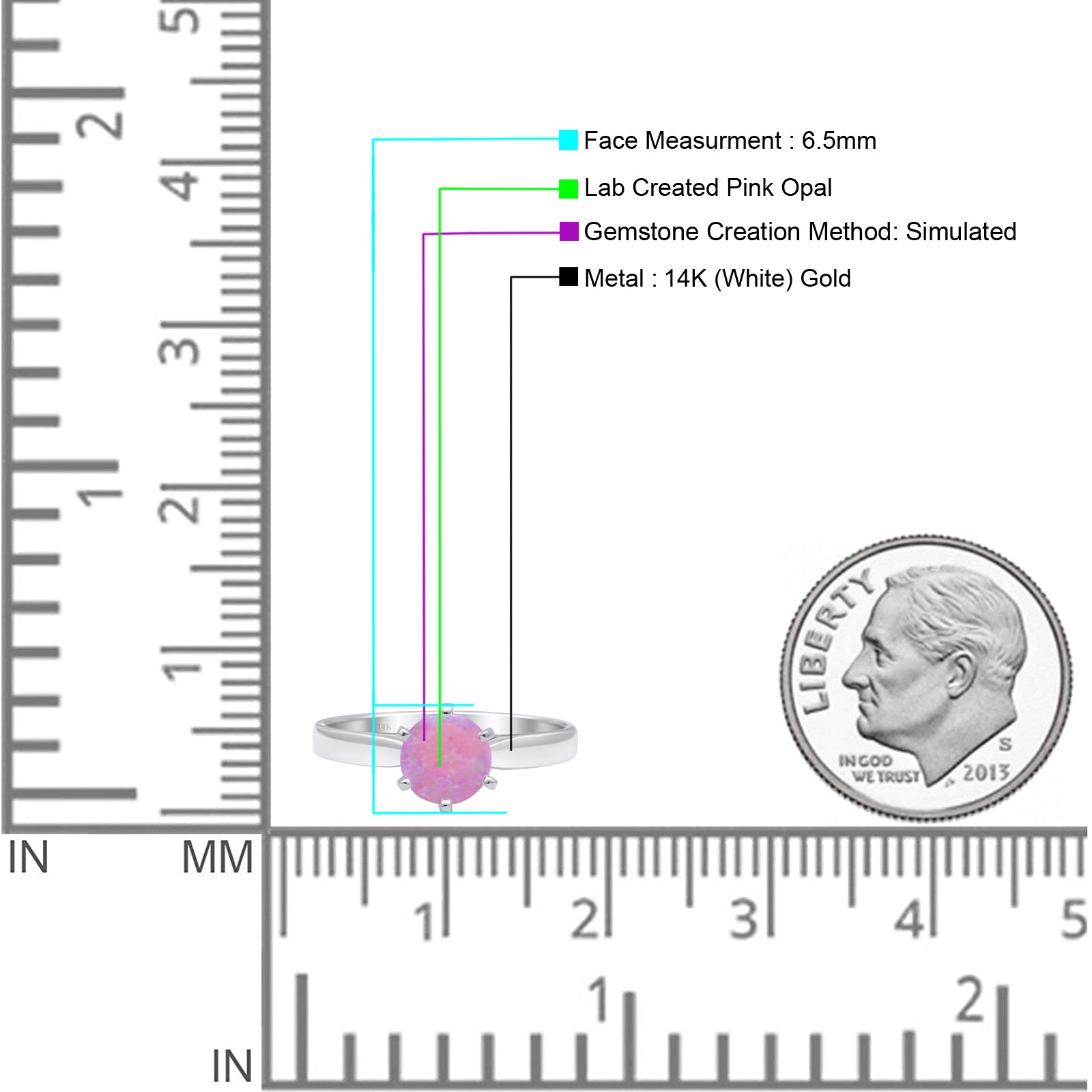 Round Solitaire Gold Ring