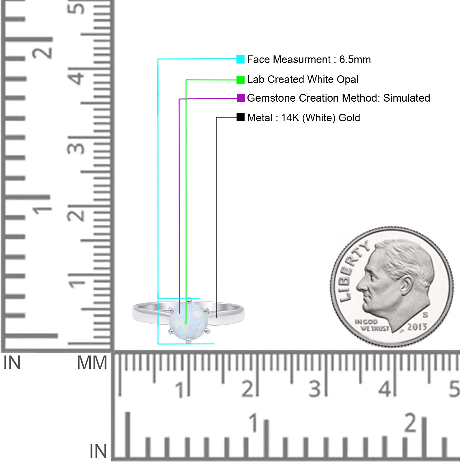 Round Solitaire Gold Ring