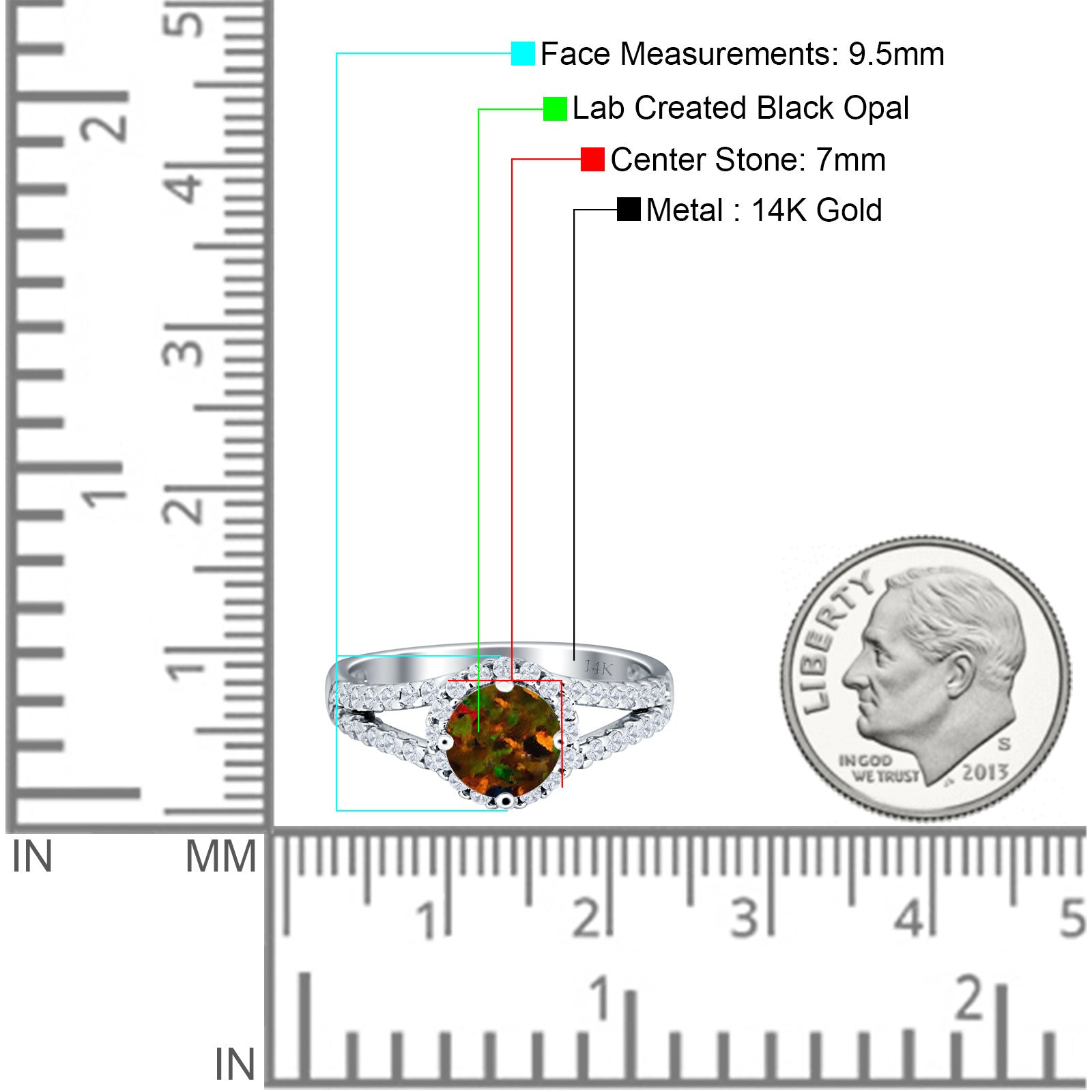 Three Stone Round CZ Gold Ring
