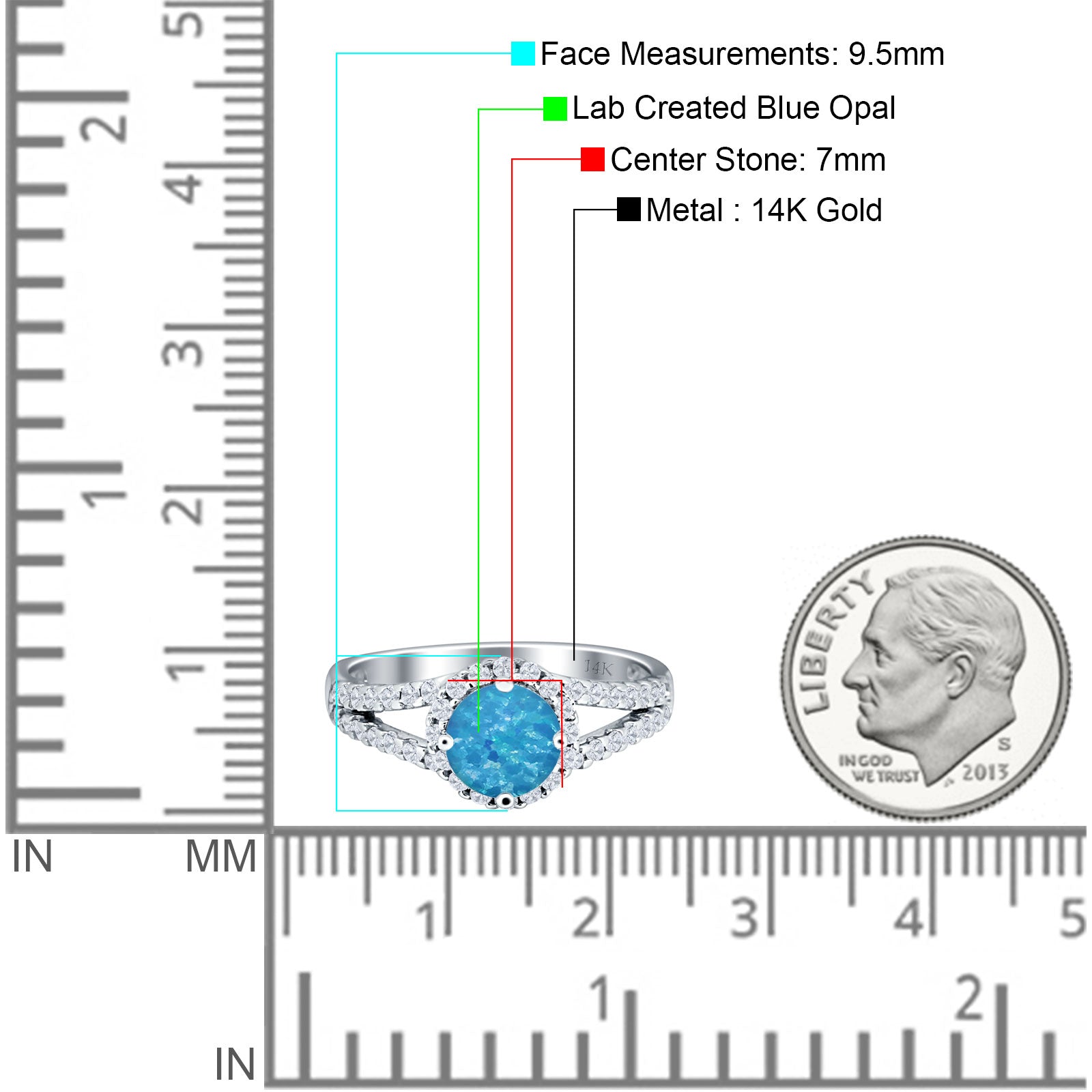 Three Stone Round CZ Gold Ring