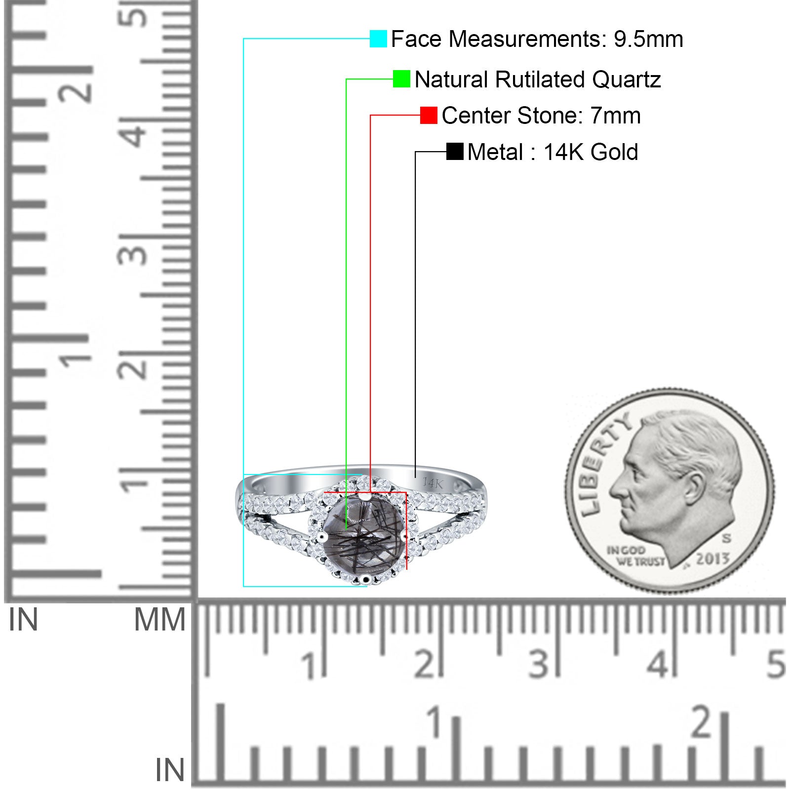 Round Halo Split Shank Gold Ring