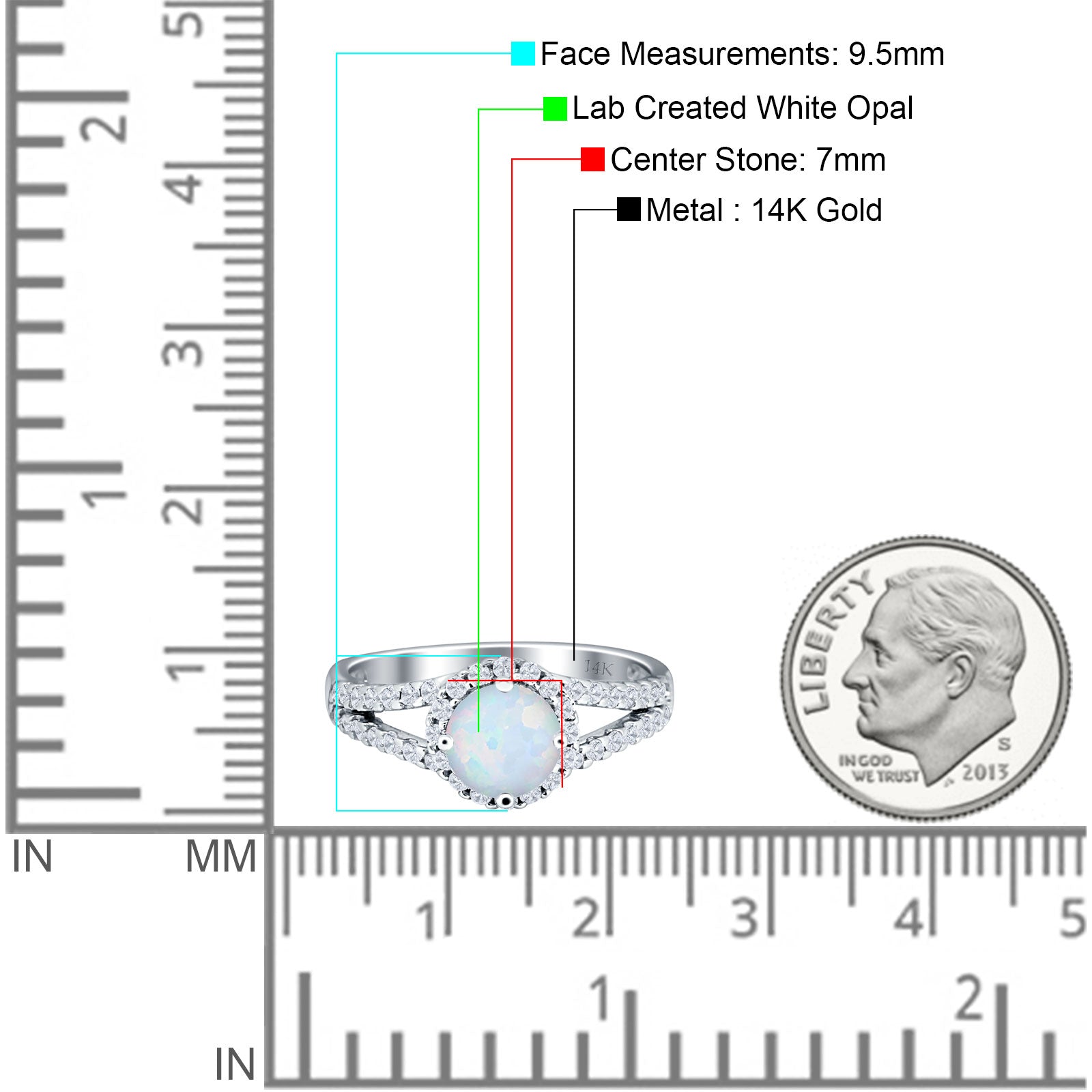 Three Stone Round CZ Gold Ring