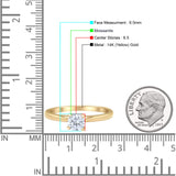 Minimalist Round Solitaire Gold Ring