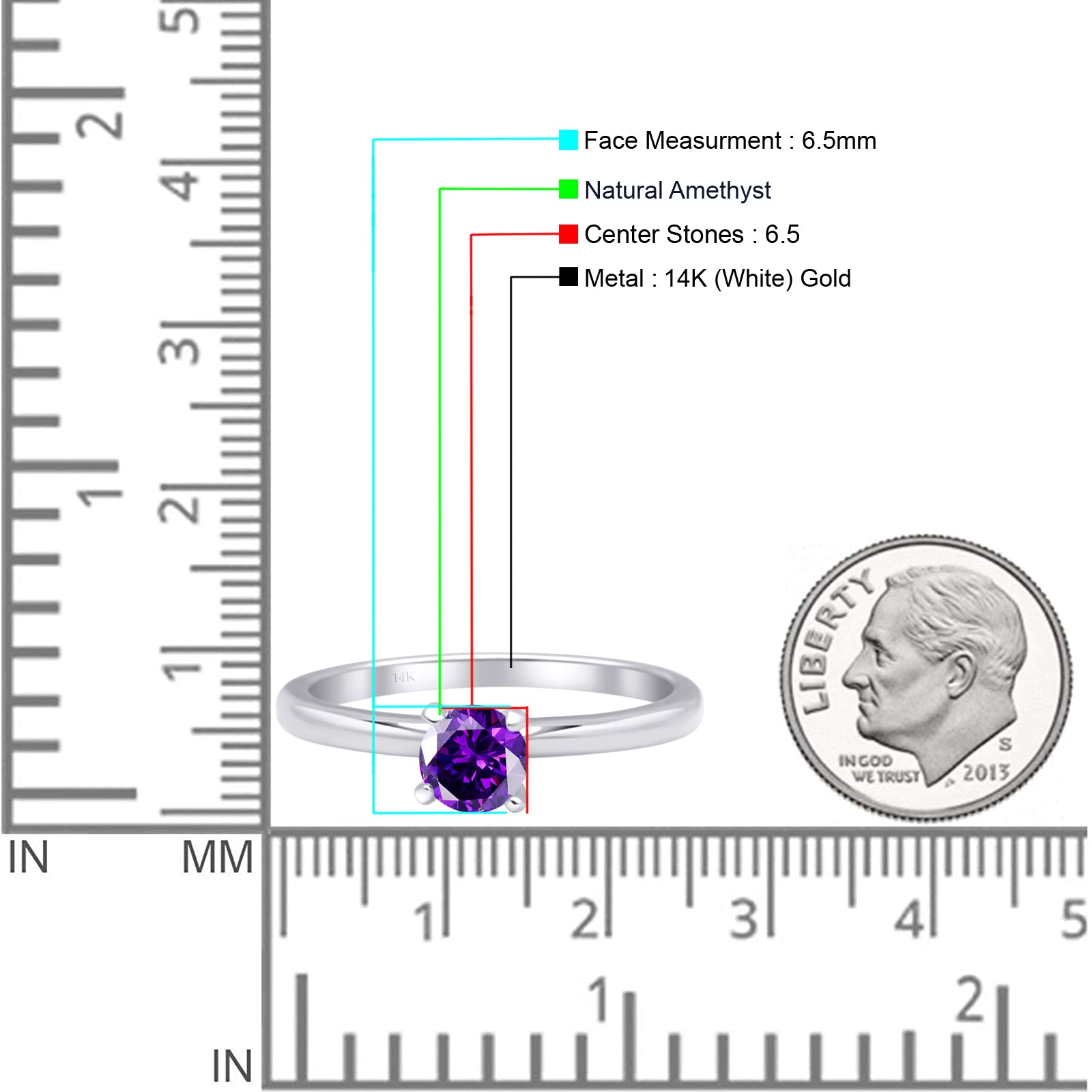 Minimalist Round Solitaire Gold Ring