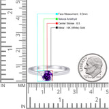 Minimalist Round Solitaire Gold Ring