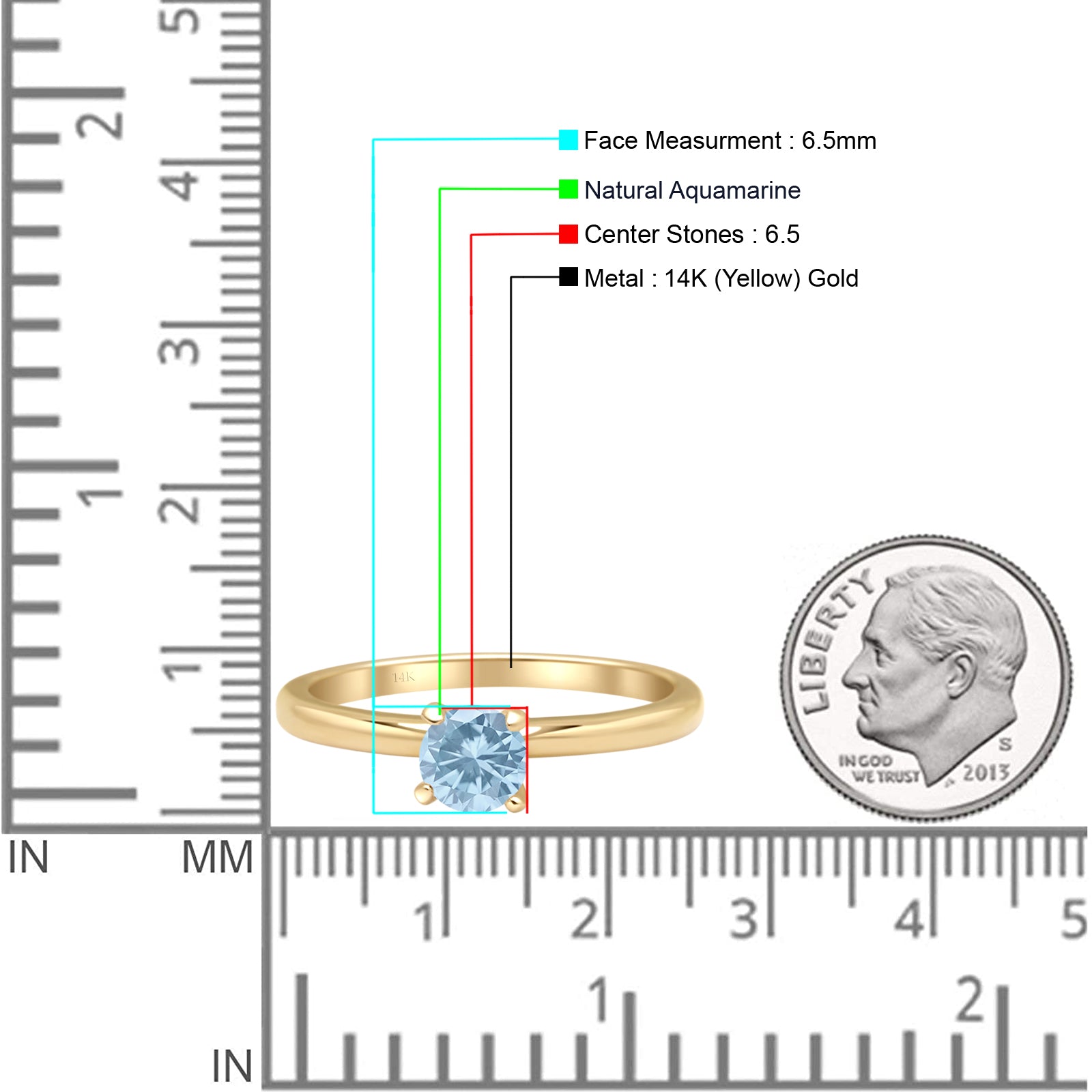 Minimalist Round Solitaire Gold Ring