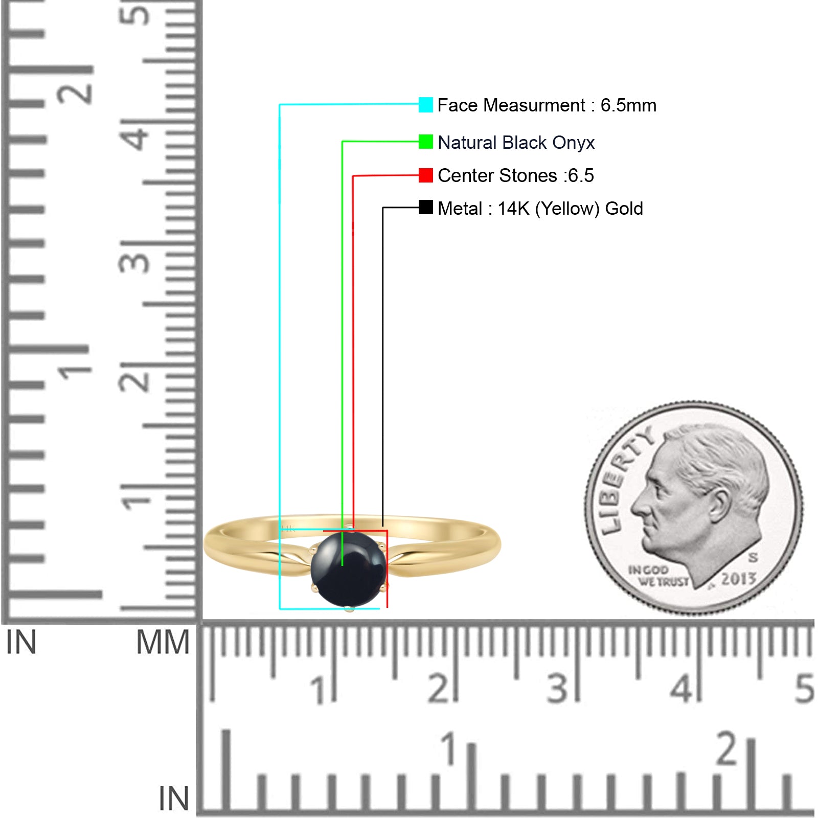 Round Solitaire Gold Ring