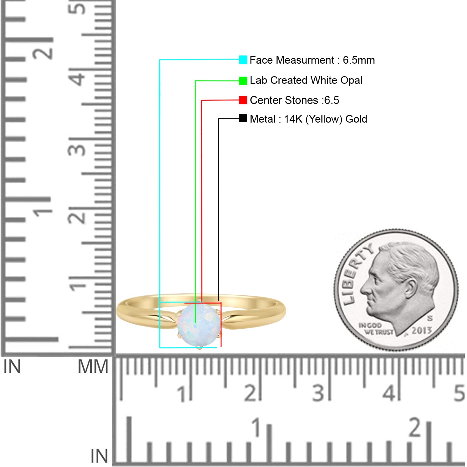 Round Solitaire Gold Ring