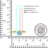 Art Deco Round Solitaire Gold Ring