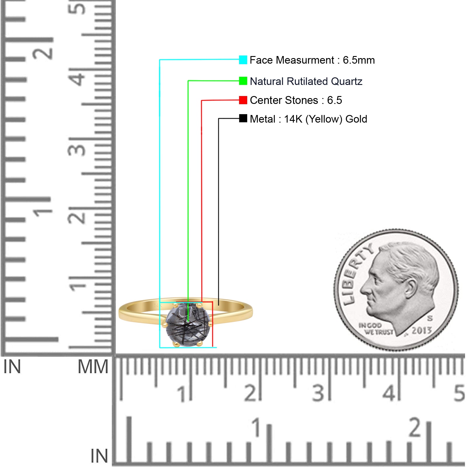 Art Deco Round Solitaire Gold Ring