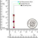 Round Cubic Zirconia Huggie Hoop Earring 925 Sterling Silver