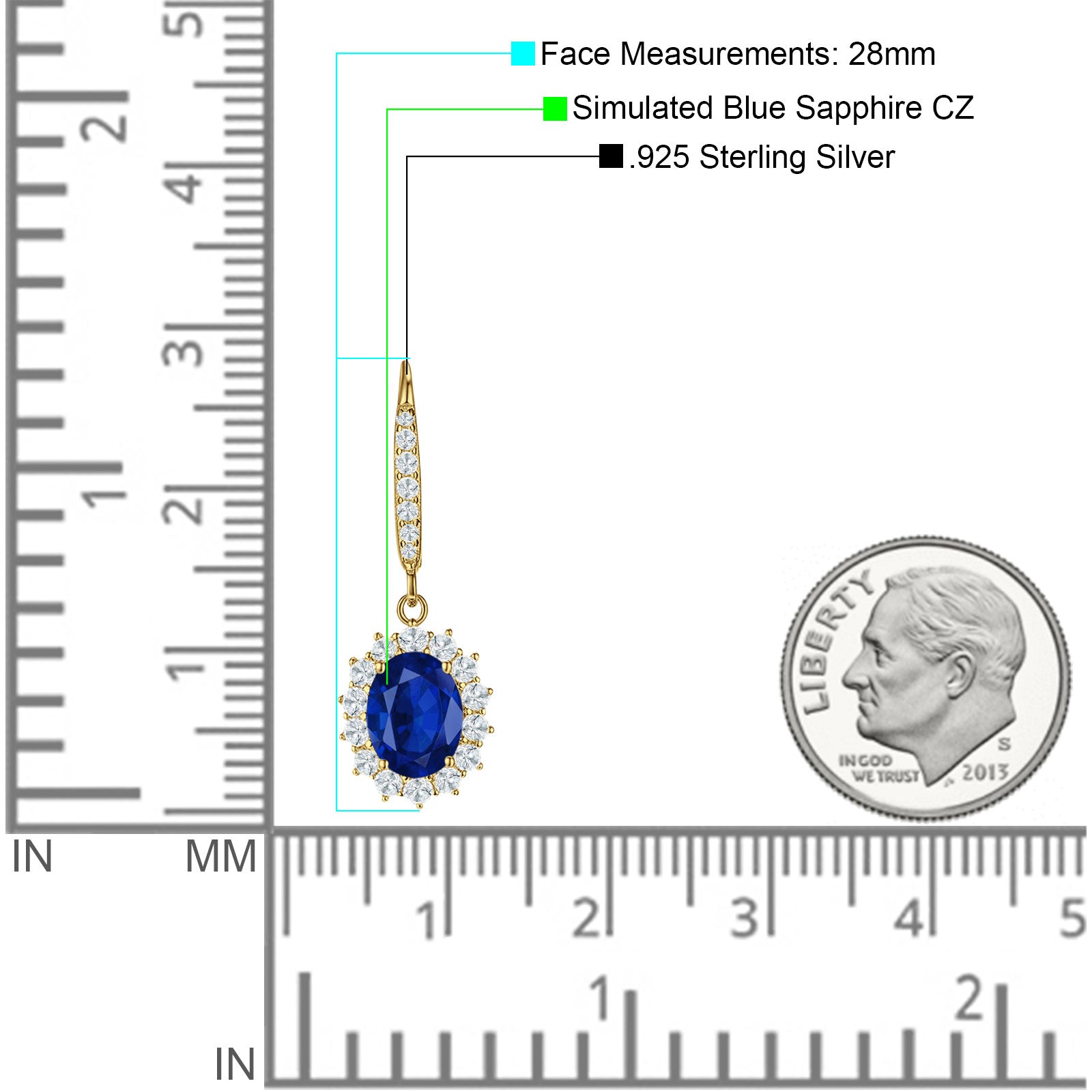 Oval Halo Flower Drop Dangle Leverback Earring Cubic Zirconia 925 Sterling Silver