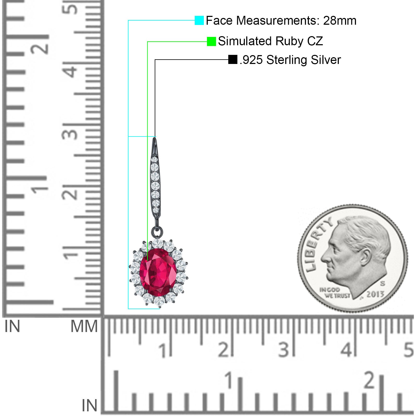 Oval Halo Flower Drop Dangle Leverback Earring Cubic Zirconia 925 Sterling Silver