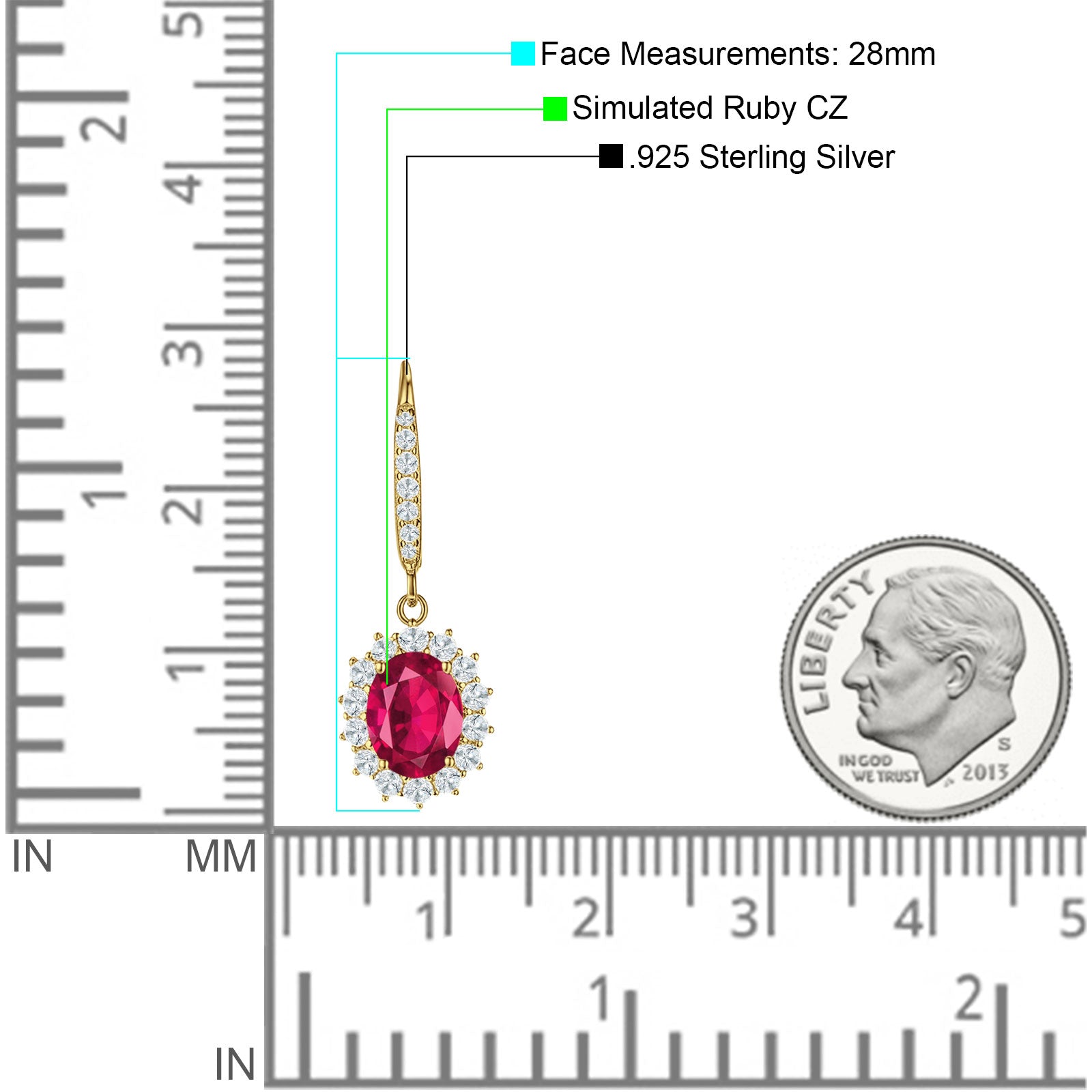 Oval Halo Flower Drop Dangle Leverback Earring Cubic Zirconia 925 Sterling Silver