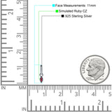 Marquise Drop Dangle Hoop Earring Cubic Zirconia 925 Sterling Silver