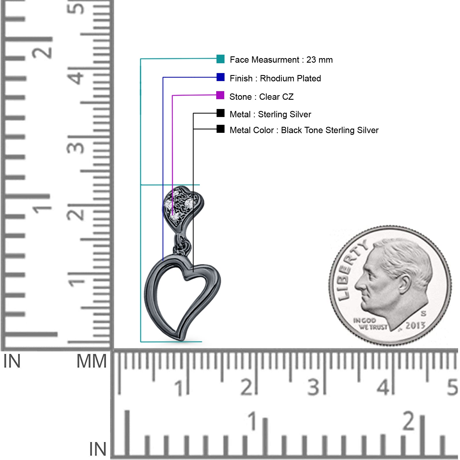 Heart Stud Earrings