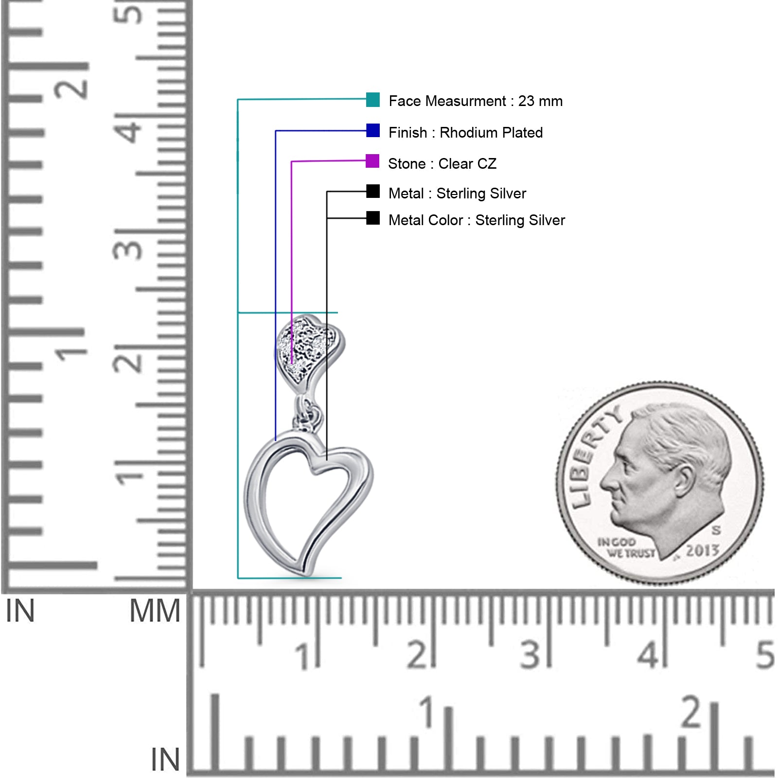 Heart Stud Earrings