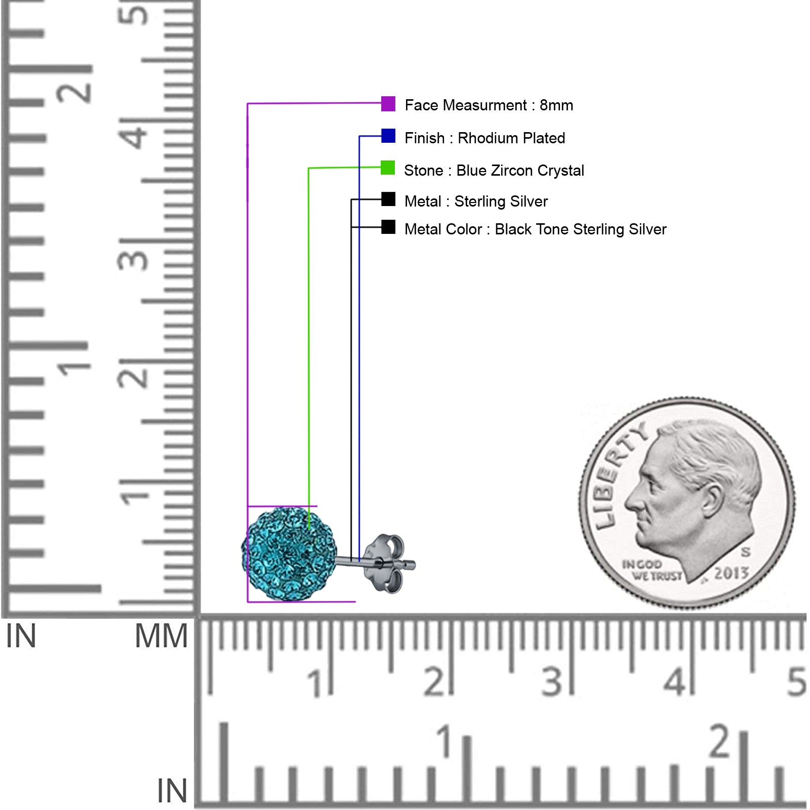 Full Ball Stud Earring