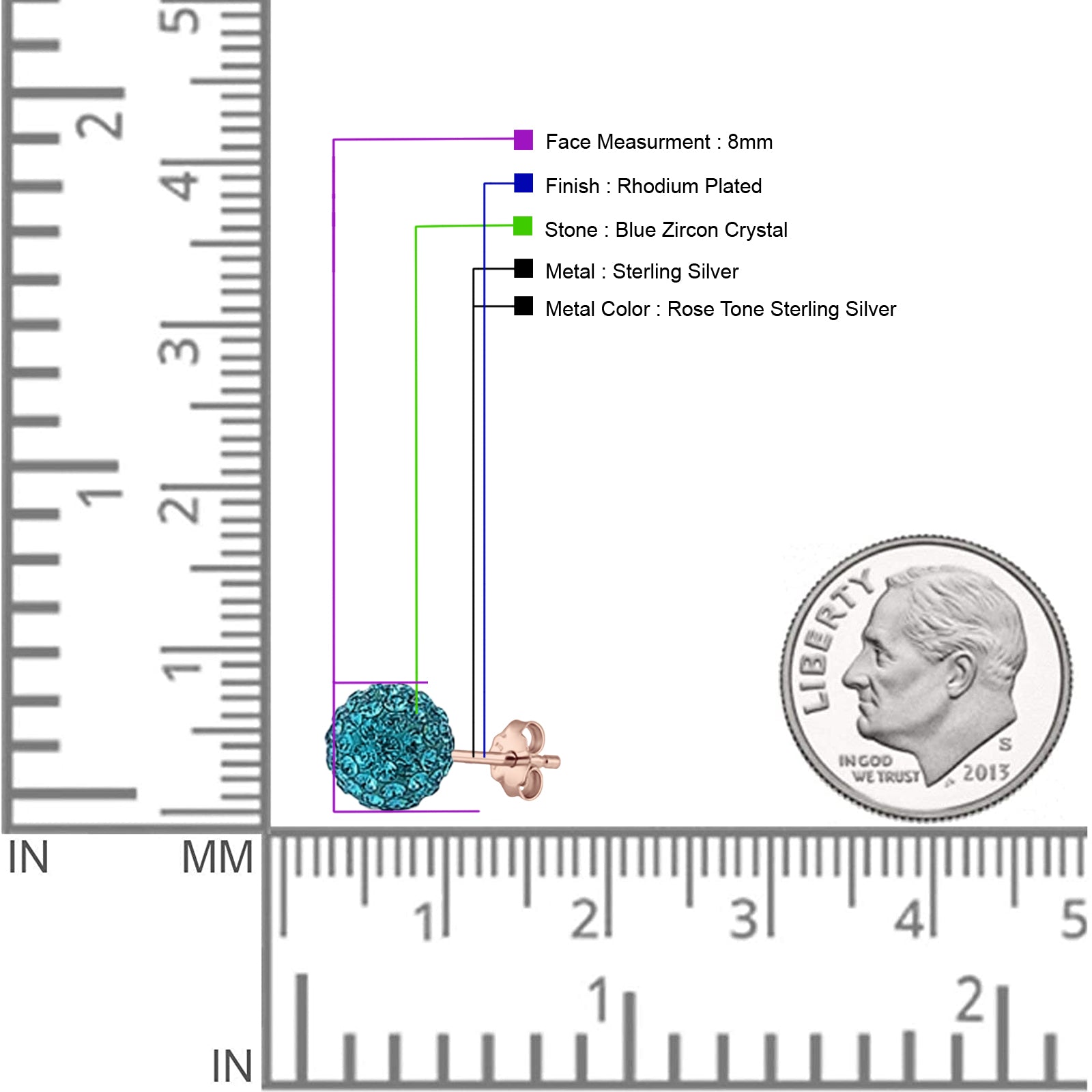 Full Ball Stud Earring