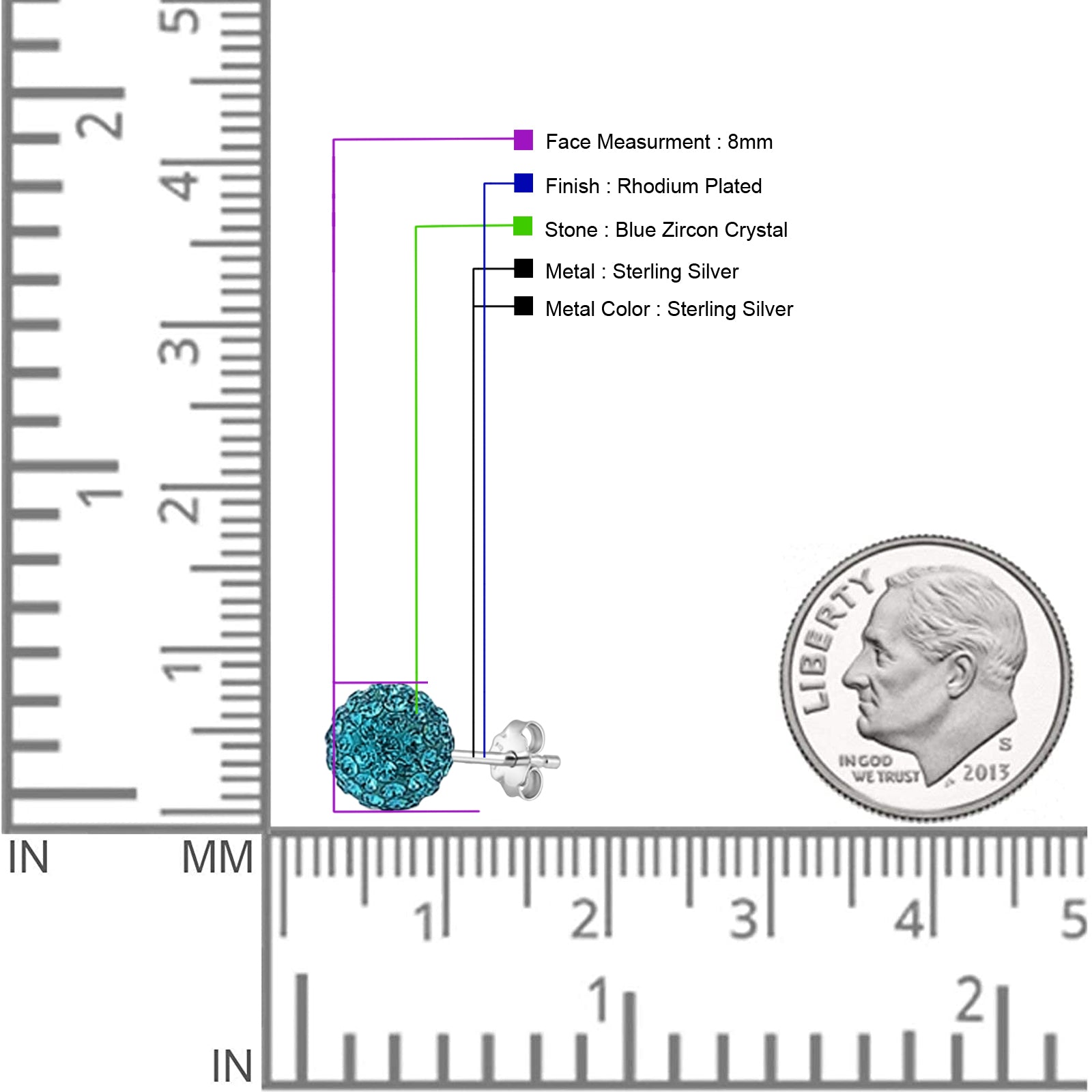 Full Ball Stud Earring