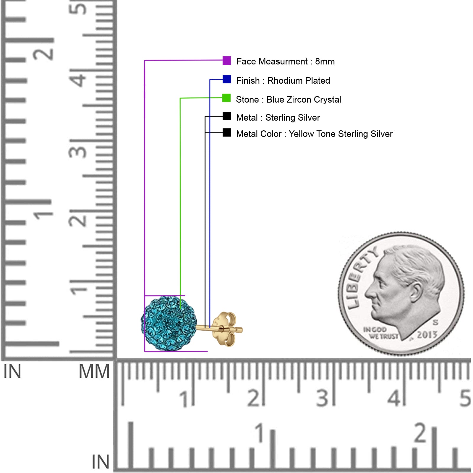 Full Ball Stud Earring