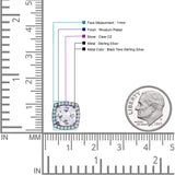 Cushion Cut Stud Earrings