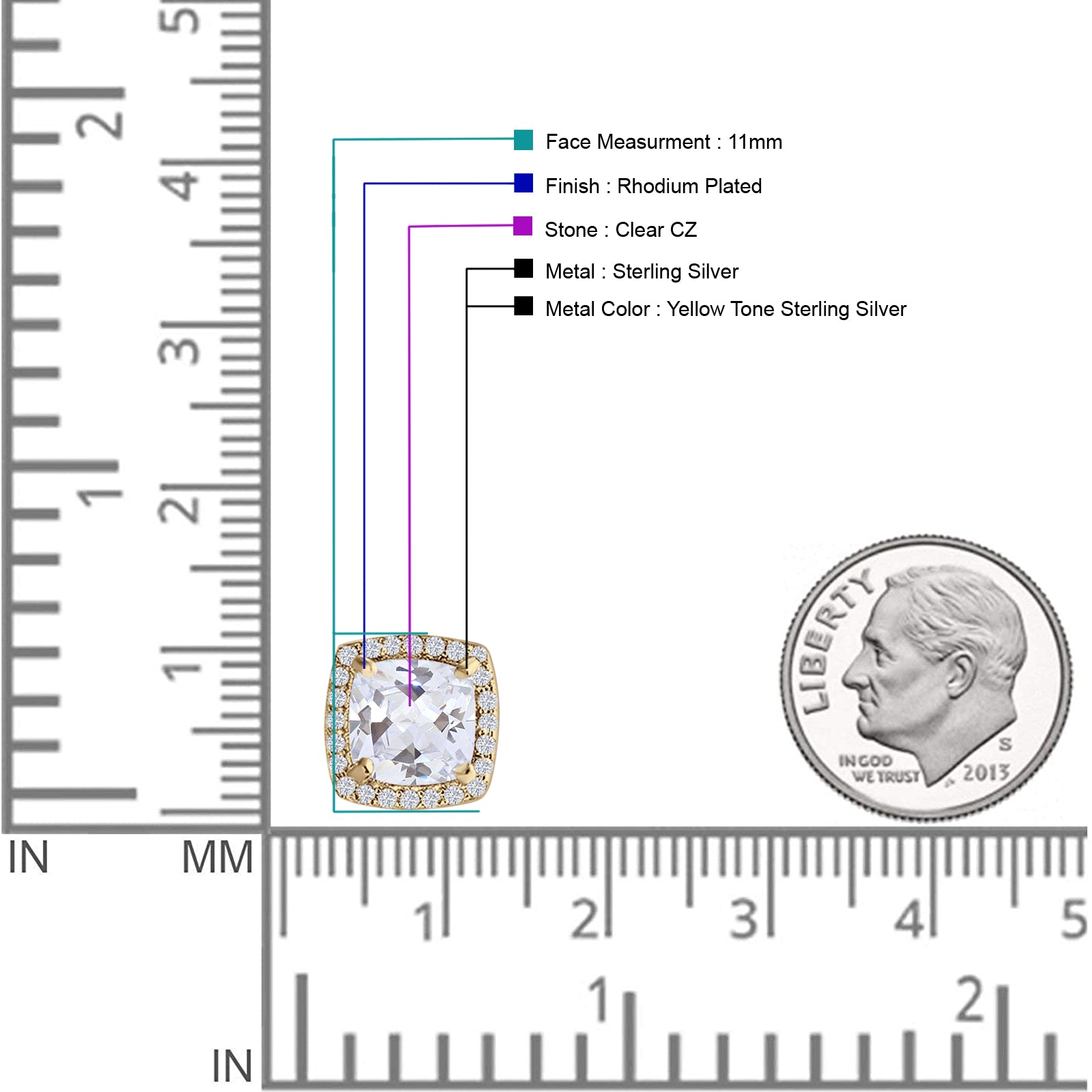 Cushion Cut Stud Earrings