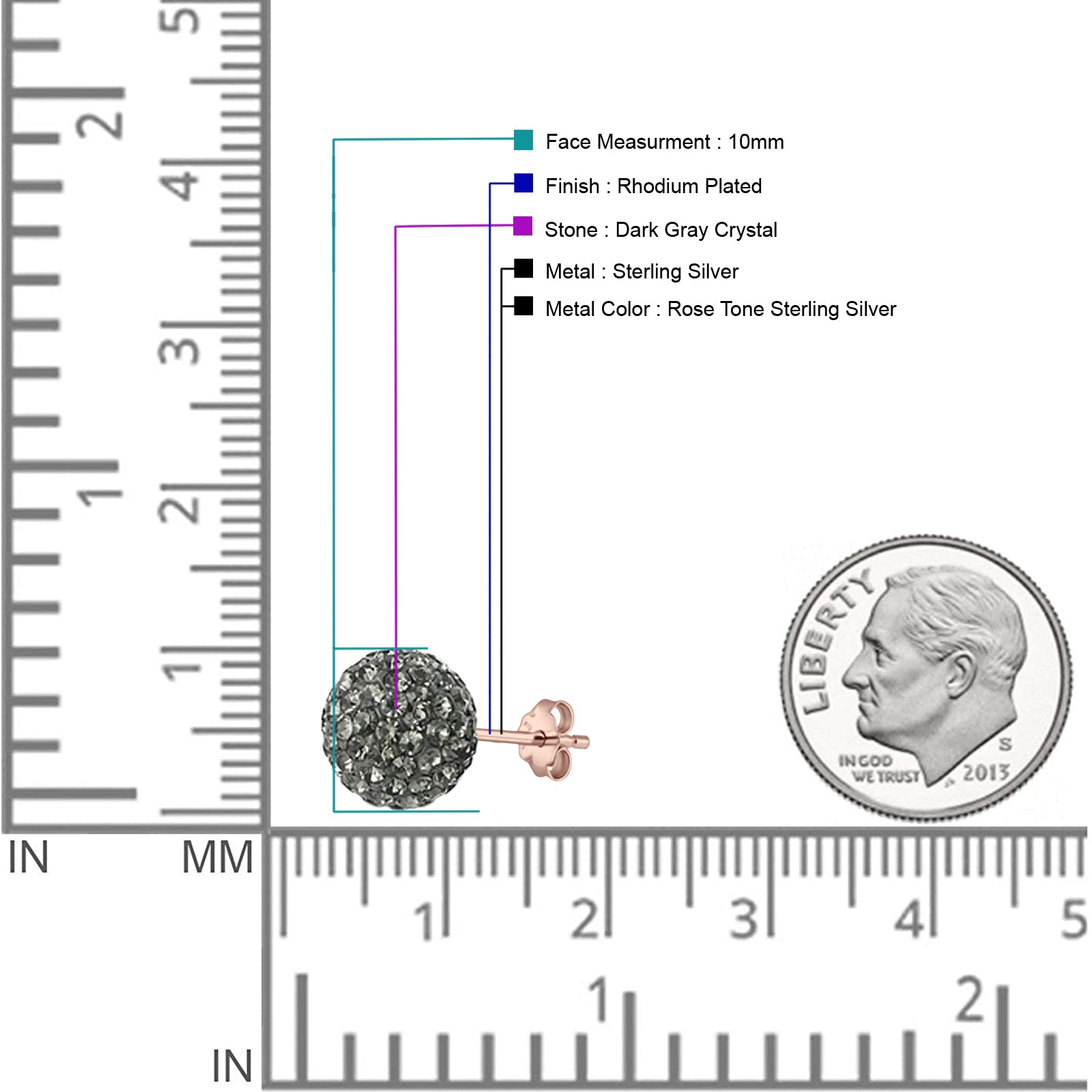 Full Ball Stud Earring