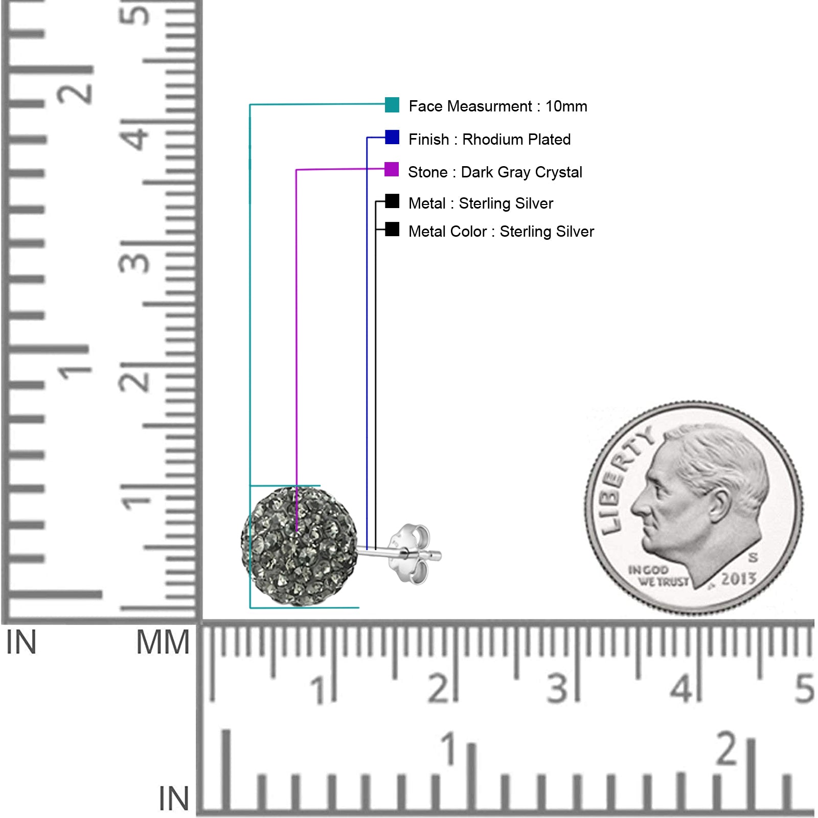 Full Ball Stud Earring