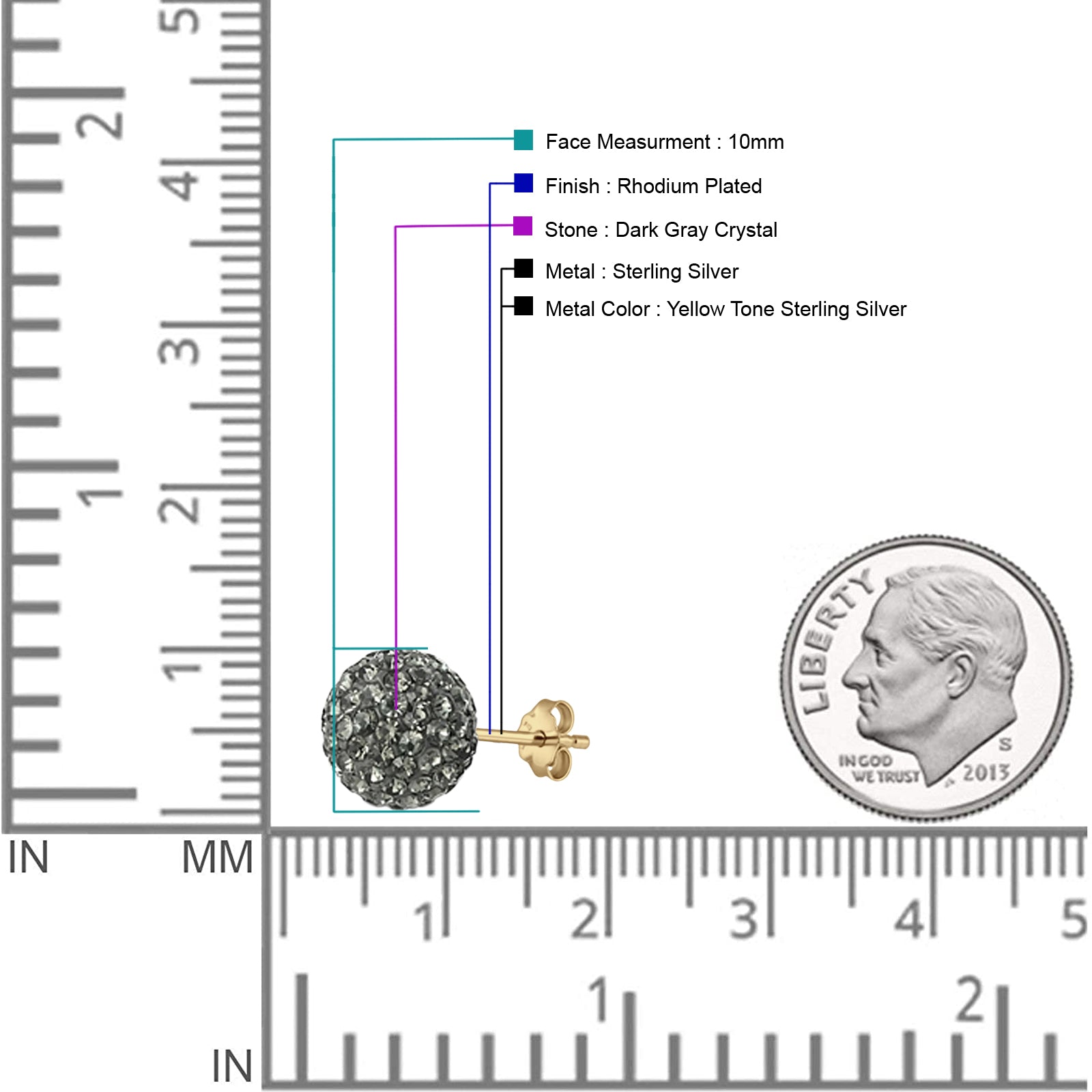 Full Ball Stud Earring