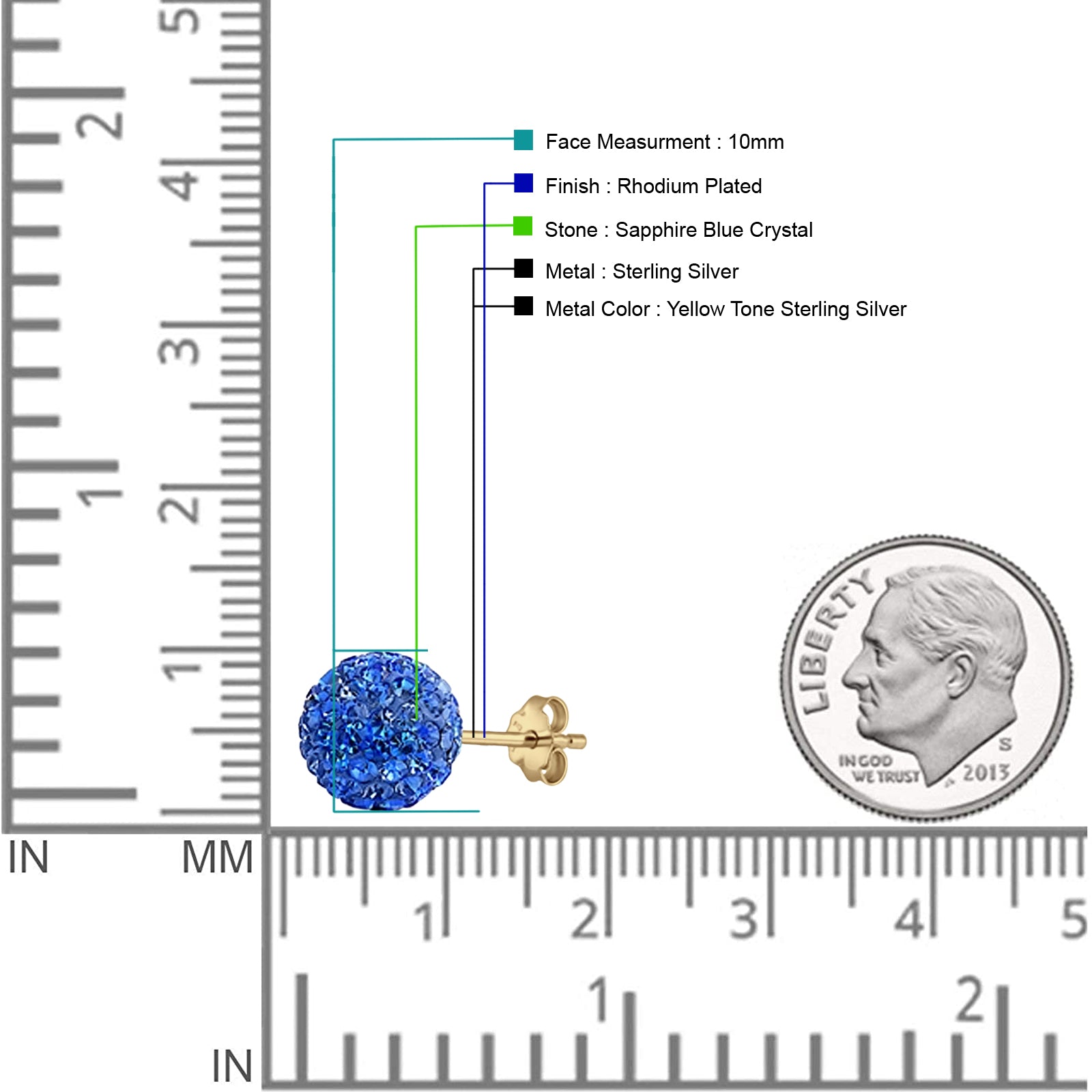 Full Ball Stud Earring