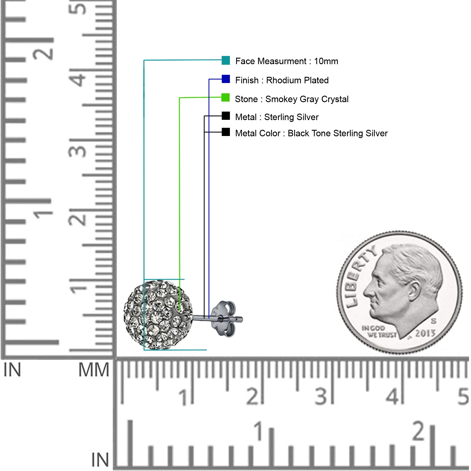 Full Ball Stud Earring