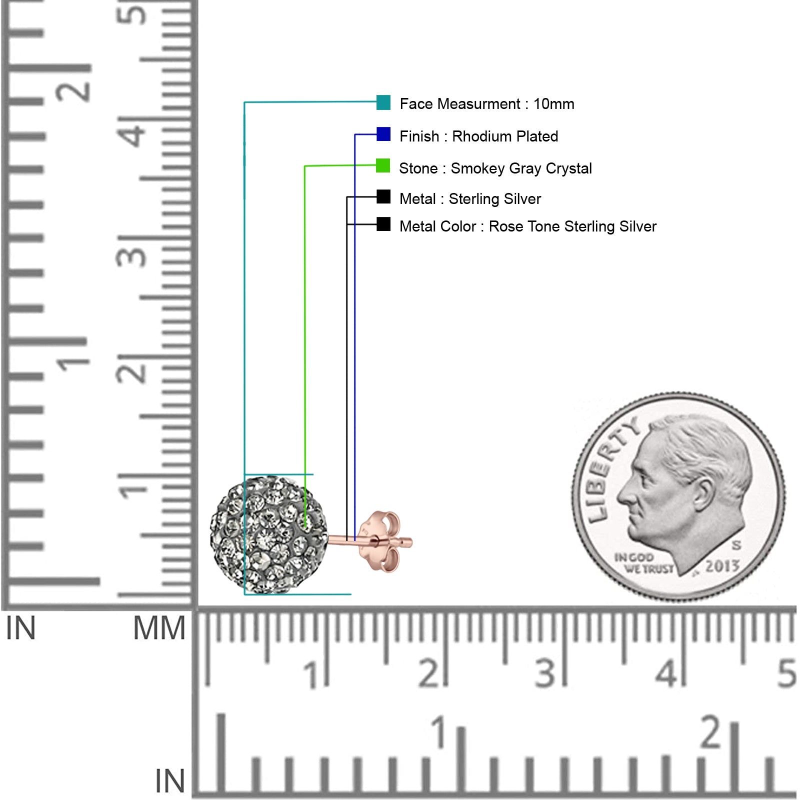 Full Ball Stud Earring