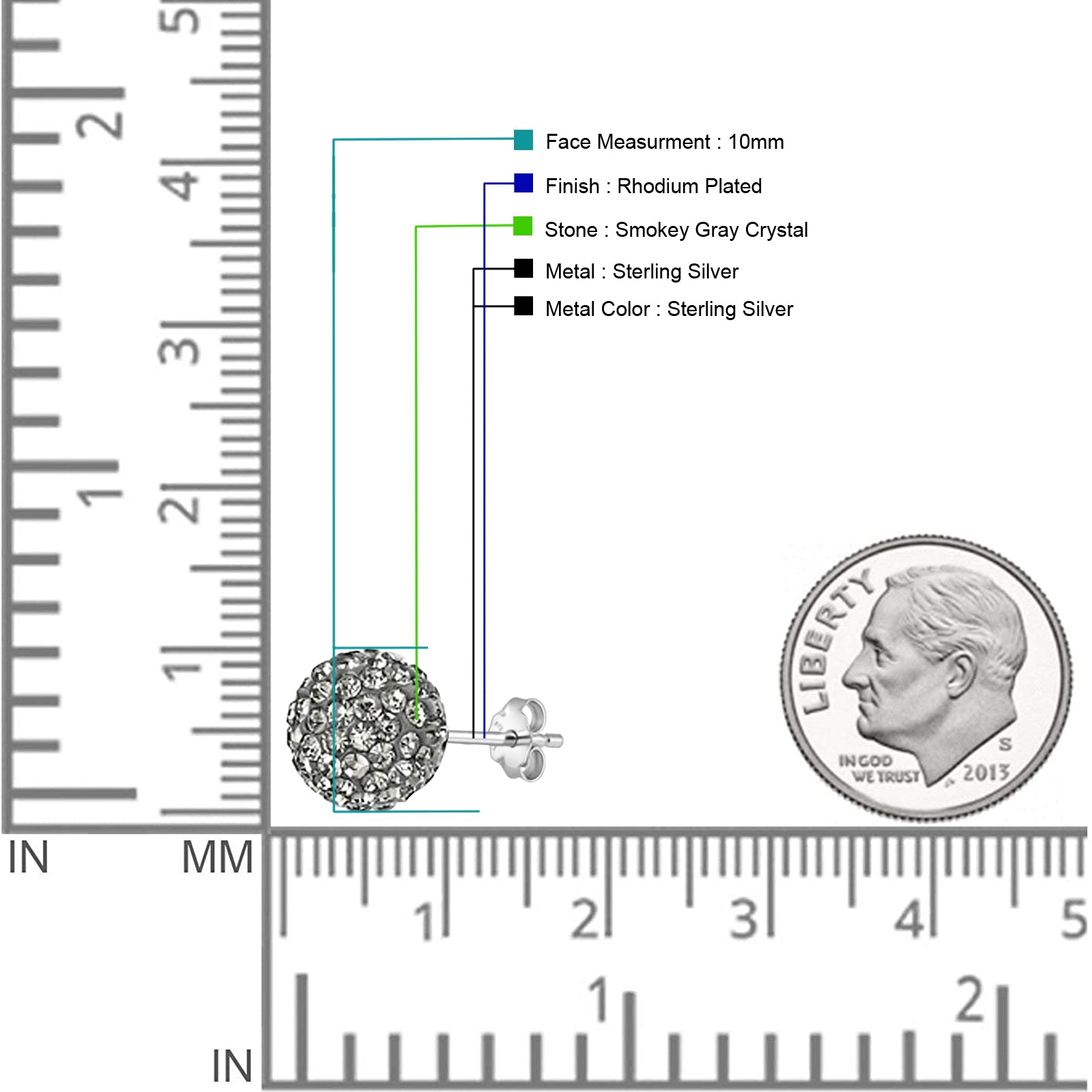 Full Ball Stud Earring