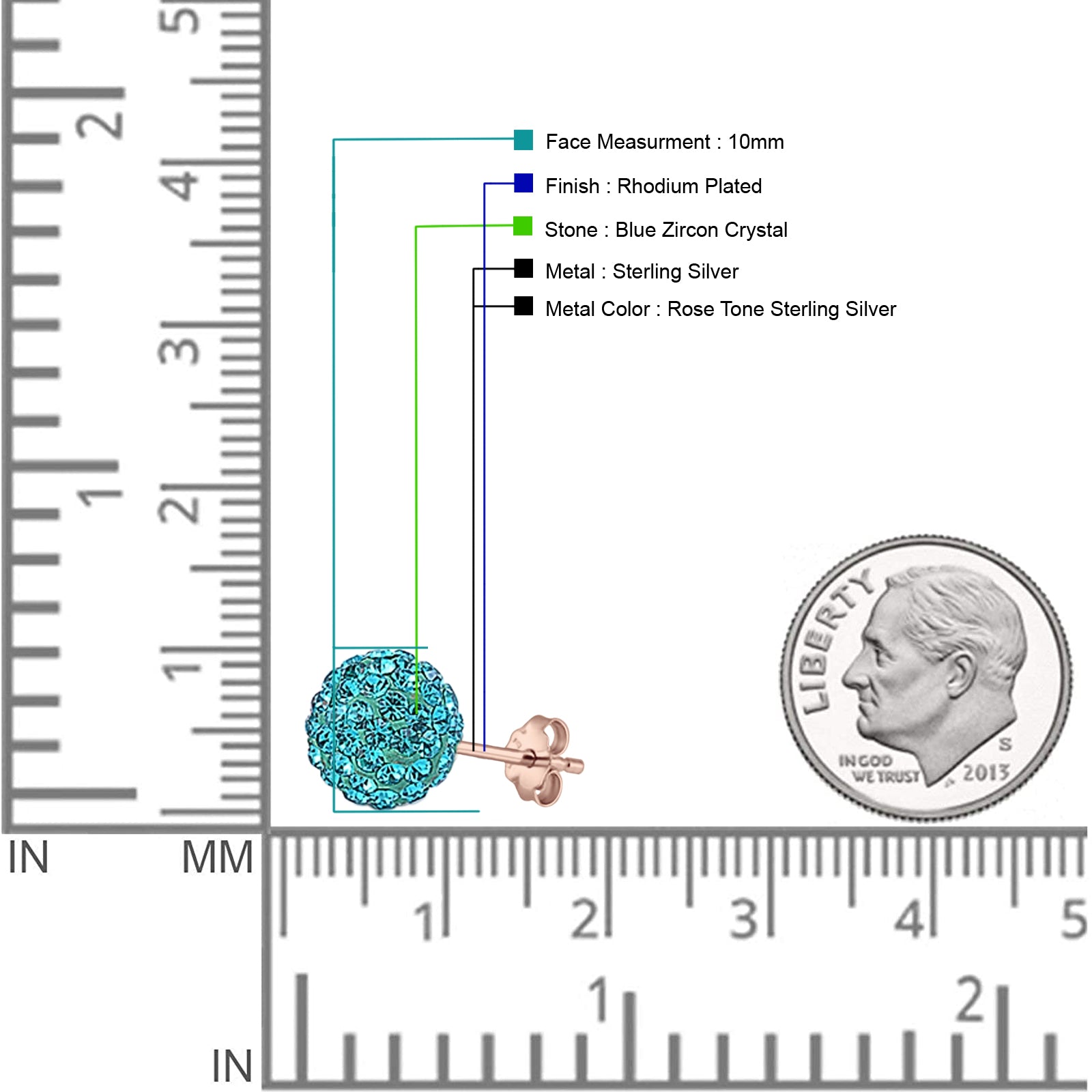 Full Ball Stud Earring