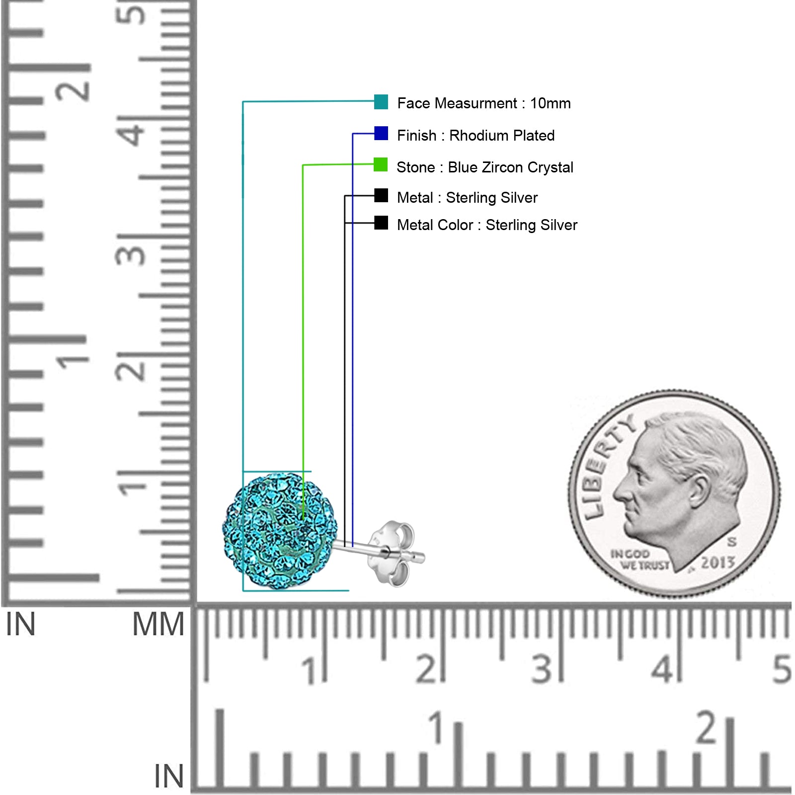 Full Ball Stud Earring