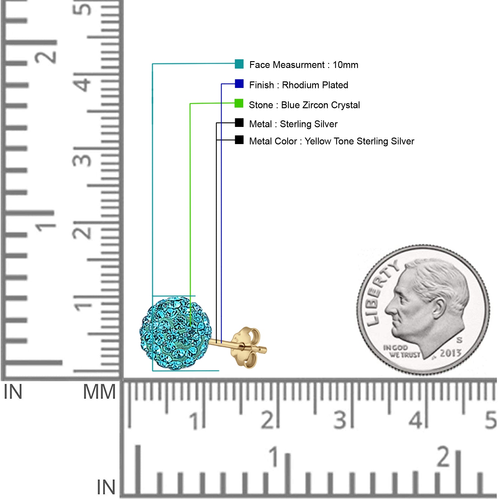 Full Ball Stud Earring